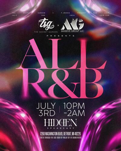 All R&B Presented by The Secret Garden x Massive Group poster