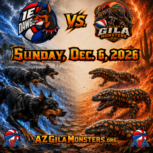 Arizona Gila Monsters vs Inland Empire Dawgs poster