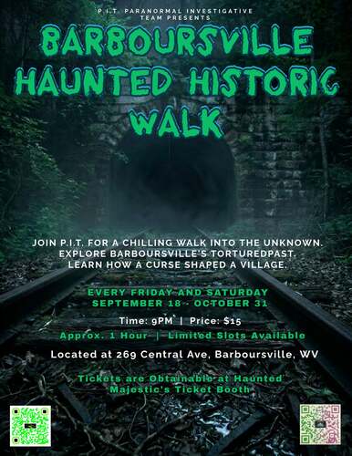 Barboursville Haunted Historic Walk poster